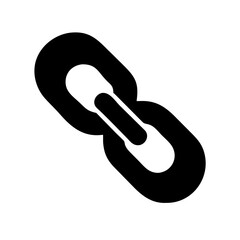 Poster - Link icon vector illustration for website design and social media marketing black and white chain graphic