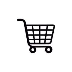 Poster - Shopping Cart Icon Symbolizing Retail Commerce and Online Purchasing Simple Design for Ecommerce Website or Digital Application Interface
