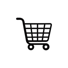 Poster - Sleek Shopping Cart Icon Represents E commerce and Online Retail Shopping with Modern Minimalist Design and Clean Lines Depicting Commerce