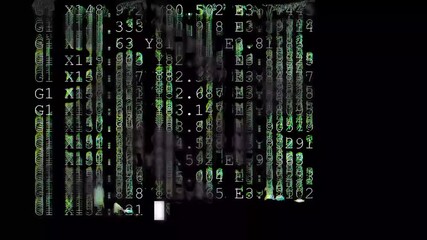 Poster - Running code. Programming. Technological interface. Real time data.