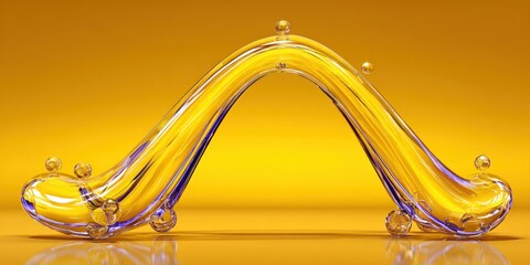 Poster - Fluid,  translucent liquid form in an arch.