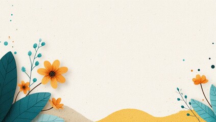 Poster - Delicate floral design with soft colors and textured background.