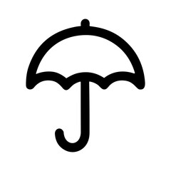 Poster - Simple Lineart Umbrella Icon Illustration Safety and Protection Symbol