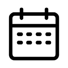 Poster - Simple Black Outline Calendar Event Date Schedule Appointment Icon