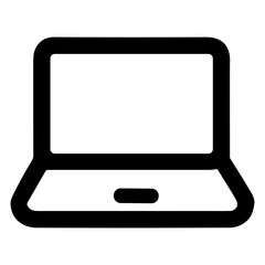 Poster - Minimalist Outline Laptop Computer Device for Business and Technology Icon