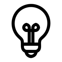 Poster - Simple Outline Lightbulb Shape Idea Inspiration Creative Thinking Icon