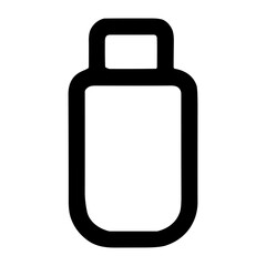 Poster - Minimalist Outline Portable USB Flash Drive Memory Stick Icon