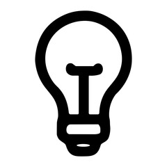 Poster - Simple Outline Lightbulb Creative Idea Solution Lamp Innovation Icon Symbol