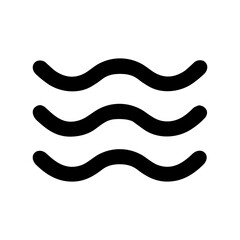 Poster - Simple Outline Three Lines Wave Shape Icon Element