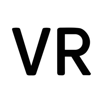 Minimalist Bold VR Lettering Alphabet Typography Virtual Reality Initial Monogram