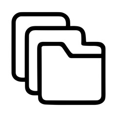 Fototapete - Outline Simple Folder Stack Icon Shape Data Management Collection
