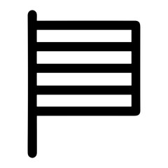 Poster - Simple Line Art Striped Flag Symbol Sign Icon Graphic Element