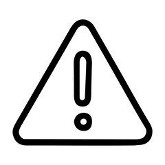 Poster - Simple Handdrawn Triangle Exclamation Mark Warning Alert Attention Icon Shape