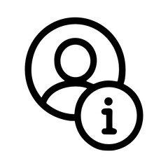 Poster - Simple Outline Person Information Circle Shape Notification User Icon