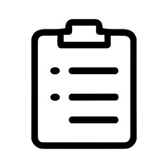 Poster - Simple Outline Checklist Clipboard Document Task Management Assignment Icon