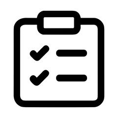 Poster - Simple Line Drawing Clipboard Checklist To Do List Planning Icon