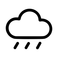 Poster - Minimalist Outline Cloud Rain Weather Forecast Symbol Shape Icon