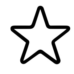 Poster - Simple Line Drawing Star Shape Outline Graphic Element Icon