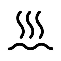 Poster - Simple Line Style Steam Symbol Hot Aroma Vapor Sign Icon