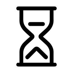 Poster - Simple Black Outline Hourglass Timer Deadline Icon Graphic
