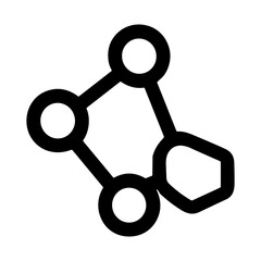 Poster - Simple Line Molecule Element Abstract Science Chemistry Structure Icon