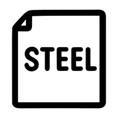 Poster - Simple Outline File Steel Metal Industry Document Icon