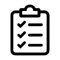 Poster - Simple Outline Clipboard with Checklist To Do List Document Icon