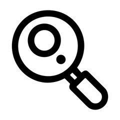 Poster - Minimalist Outline Magnifying Glass Instrument Equipment Search Tool Icon