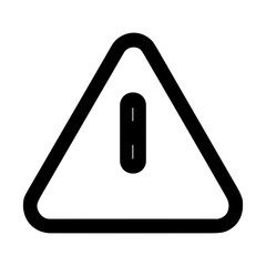 Poster - Outline Simple Triangle Exclamation Mark Attention Sign Shape Icon Symbol