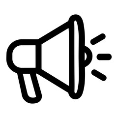 Poster - Minimalist Outline Megaphone Announcement Public Address Communication Symbol Icon
