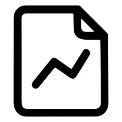 Poster - Simple Outline Graph Document File Business Report Data Icon