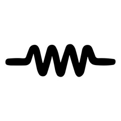 Poster - Simple Handdrawn Resistor Electronic Component Symbol Shape Icon