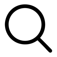 Poster - Simple Outline Magnifying Glass Search Tool Line Art Illustration