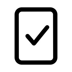 Poster - Simple Line Checkbox Checkmark Sign Shape Icon for User Interface