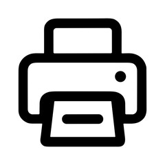 Aufkleber - Simple Line Drawing Printer Document Output Device Machine Icon Symbol