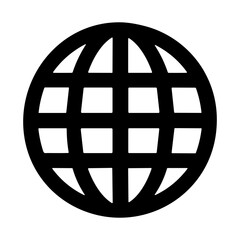 Aufkleber - Simple Line Art Globe World Outline Shape Icon Illustration