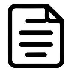 Poster - Minimalist Outline Document File Paper Sheet Simple Icon Graphic