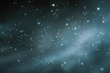 Poster - Stars and light particles create a mesmerizing cosmic effect in a dark sky during night time