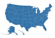 © doublearl - Simple U.S. Map with States in Solid Blue