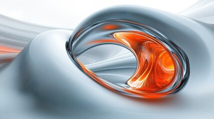 Fototapete - Abstract design with flowing forms and vibrant colors.