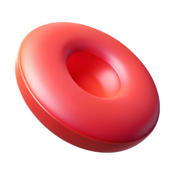 3d rendered red torus floating in space on a black background for creative projects