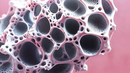 Poster - Experience the beauty of complex natural designs with intricate details and colors showcased against a calming pink background