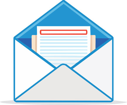 mail icon on white background