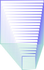 Poster - Square color blend line gradient technology concept, logo, template, frame