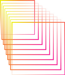 Poster - Square color blend line gradient technology concept, logo, template, frame