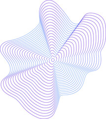 Poster - Circle dynamic amorphous shape fluid form with line blue gradient