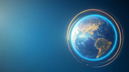 Internet technology communication concept business background in the earth background