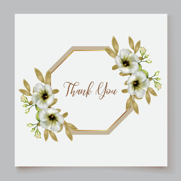 Wedding invitation with floral accents and elegant typography