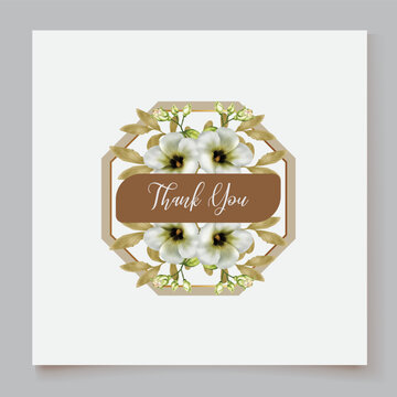 Wedding invitation with floral accents and elegant typography