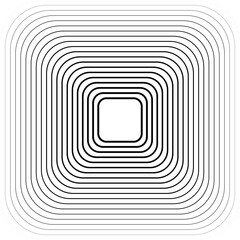 Poster - Rounded square gradient blended line, digital, tech, future